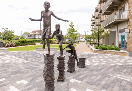 The “The Next Step” sculpture by Brian Alabaster, in Grand Union