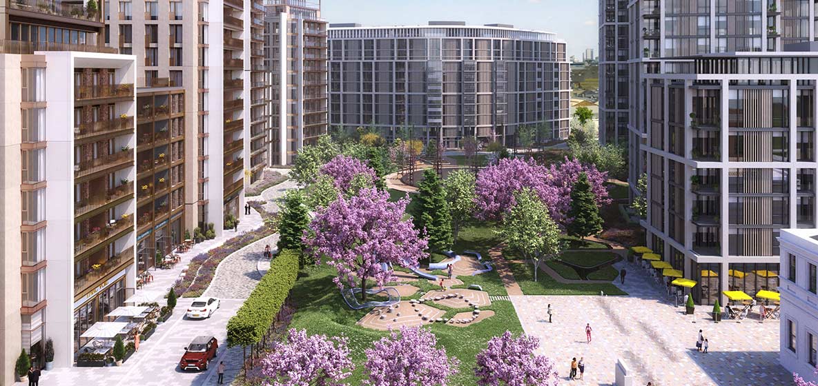 An exterior CGI of King's Road Park