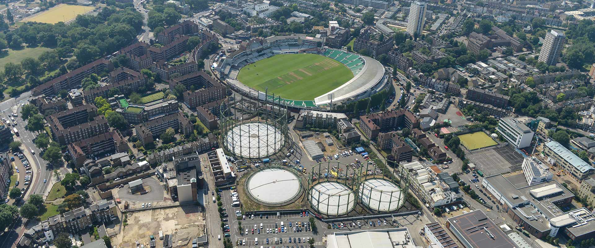 An Aerial Shot of Oval Village before construction