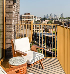 A balcony shot from Regent's View showhome