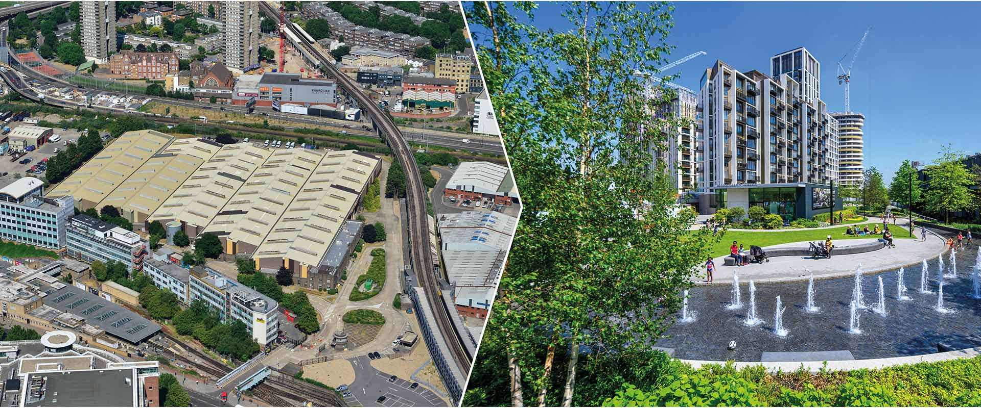 Before and after image of White City Living