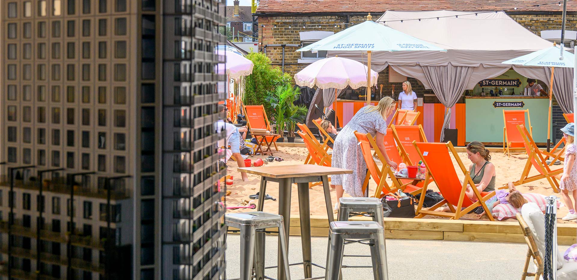 An image of the Wandsworth Mills Model looking out to The Beach club