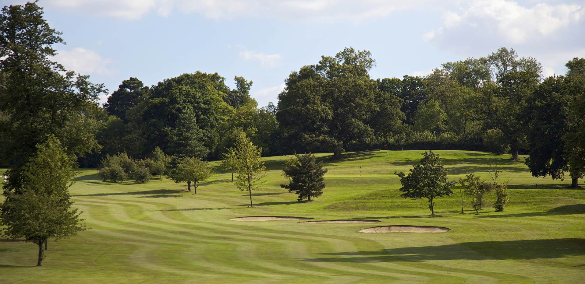 A landscape view of Bushey Country Club in Hertfordshire.
