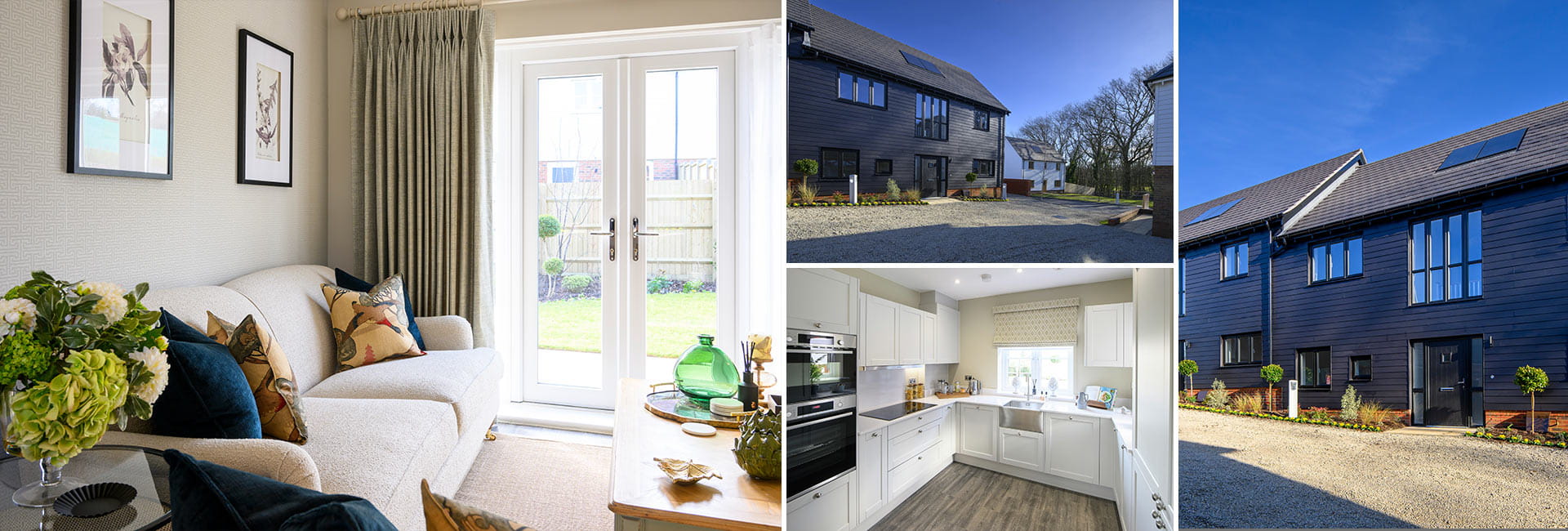 Header photo showcasing Farmstead at Tannersbrook with both interior and exterior images