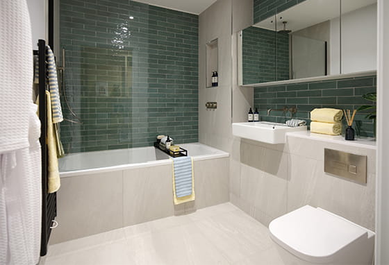 An interior Barthoom image at The Capri Showhome at Grand Union