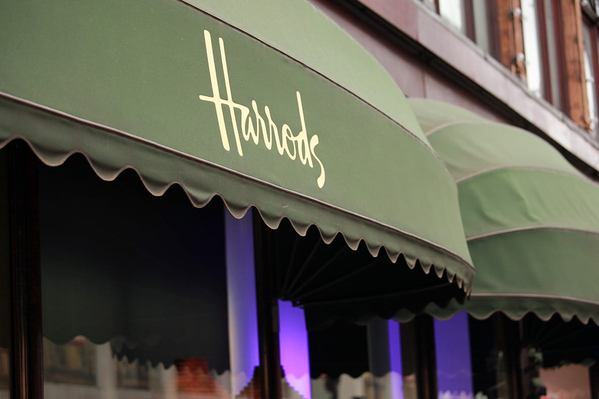 The outside of Harrods.