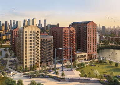 Heron Wharf development in London