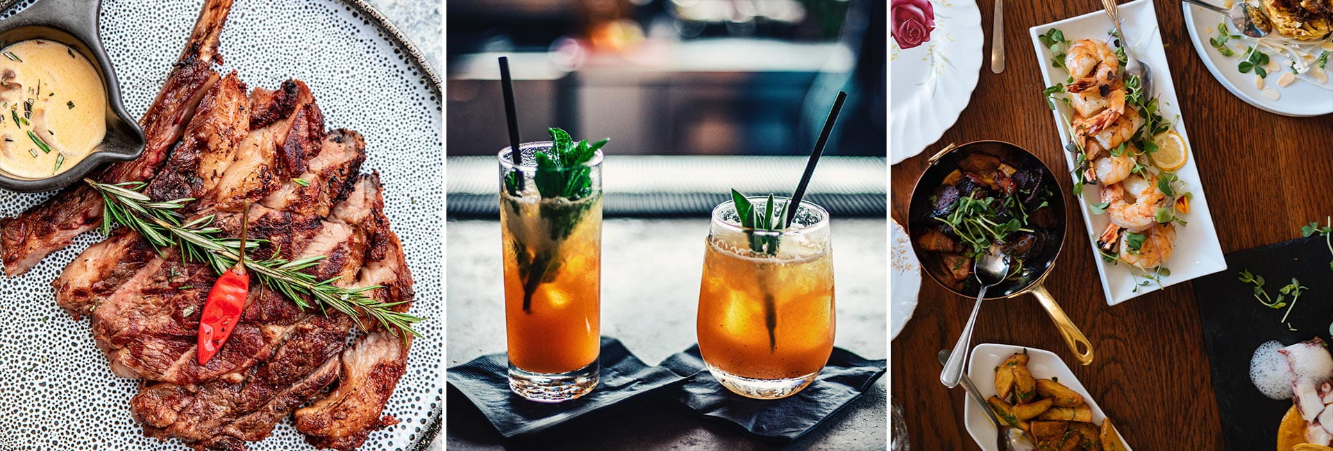 Three images of some of the best places to eat in Buckinghamshire.