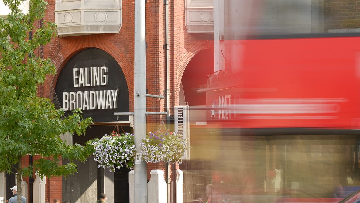 An exterior image of Ealing Broadway