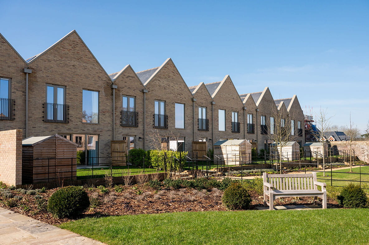 The exterior of a development in Trent Park