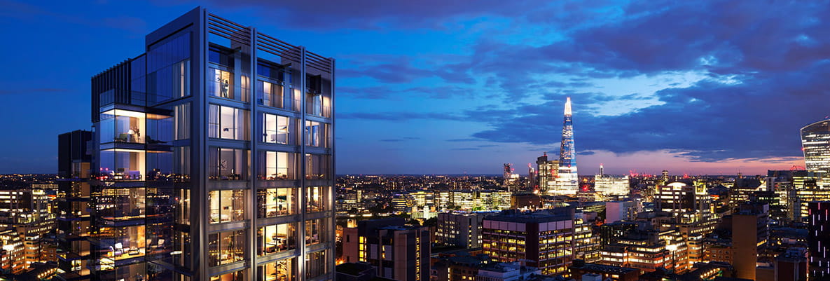 The views of London at night