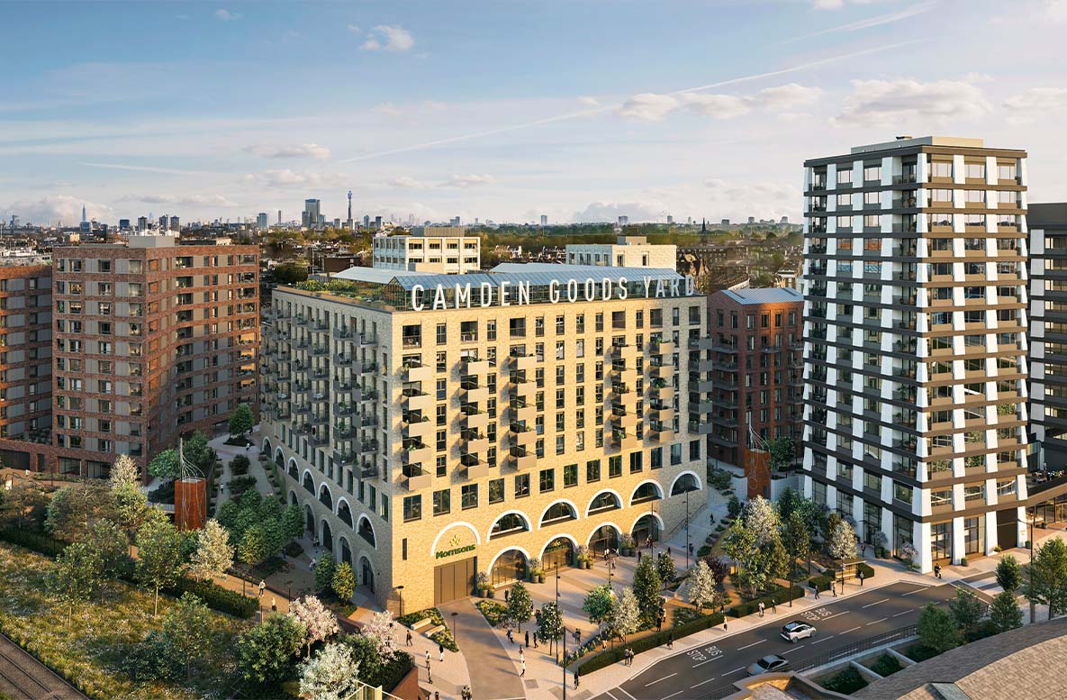 An exterior image of Camden Goods Yard