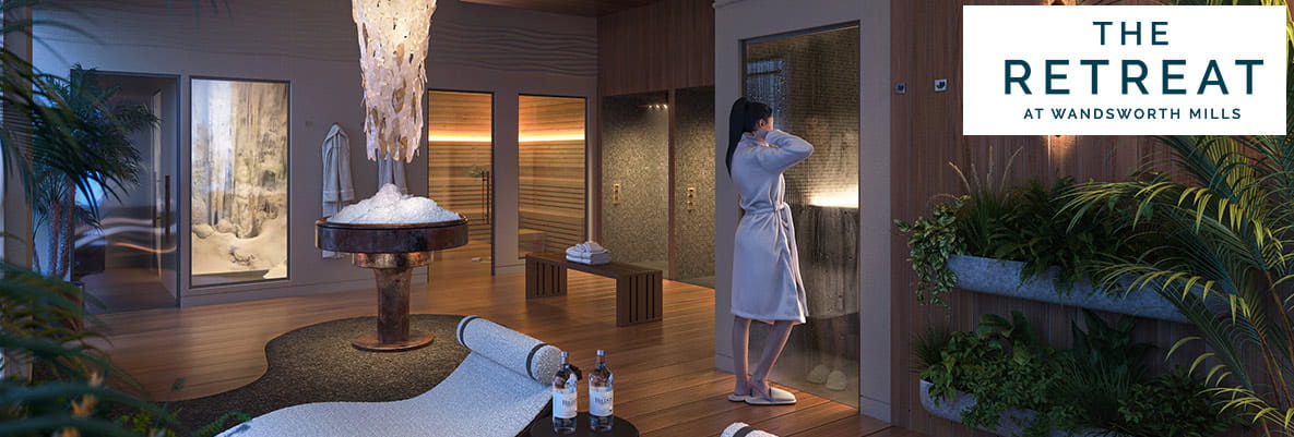 An image of the residents facilities with The Retreat logo on top