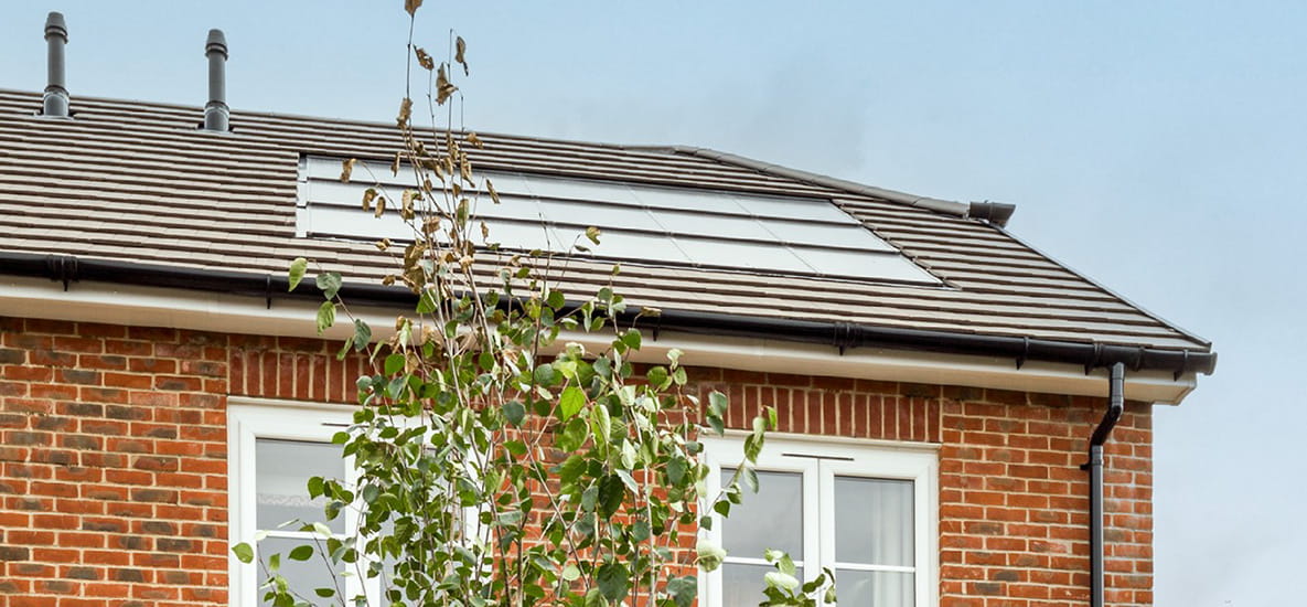 An image of the solar tiles at Winterbrook Meadows