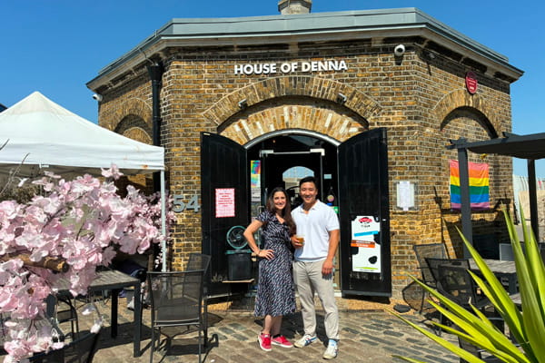 Kenny and his family enjoying life at Royal Arsenal Riverside