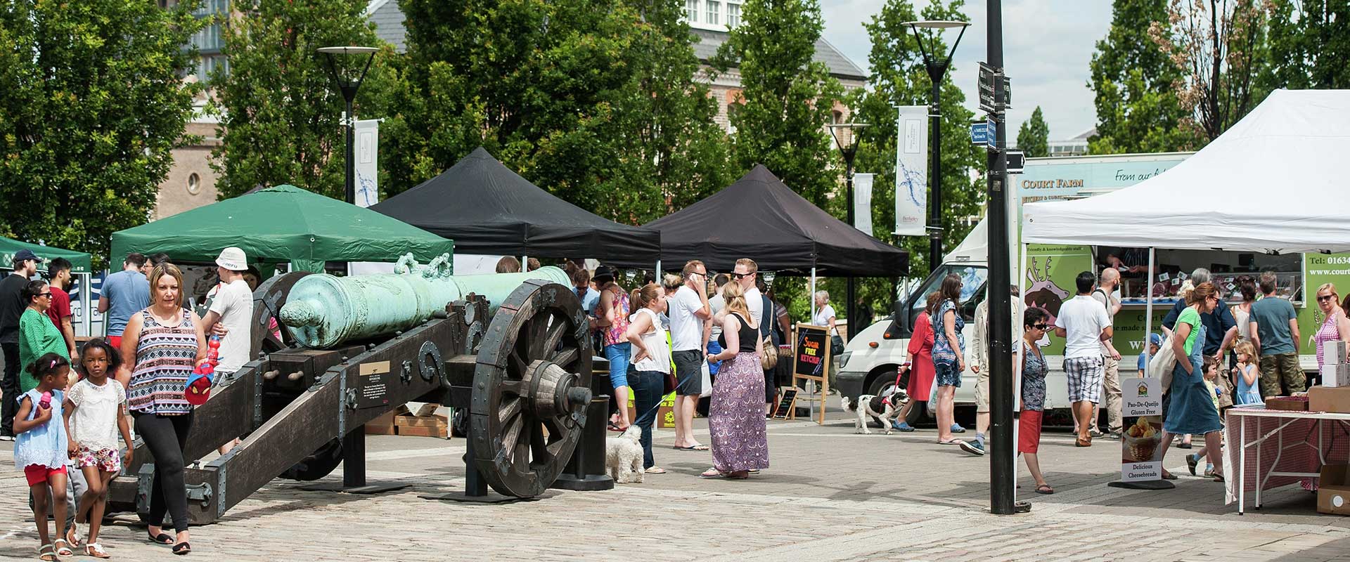 An imagery of people at a Street Market