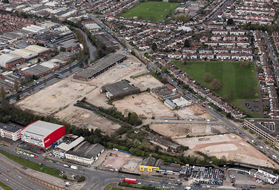 Construction site for the Grand Union development