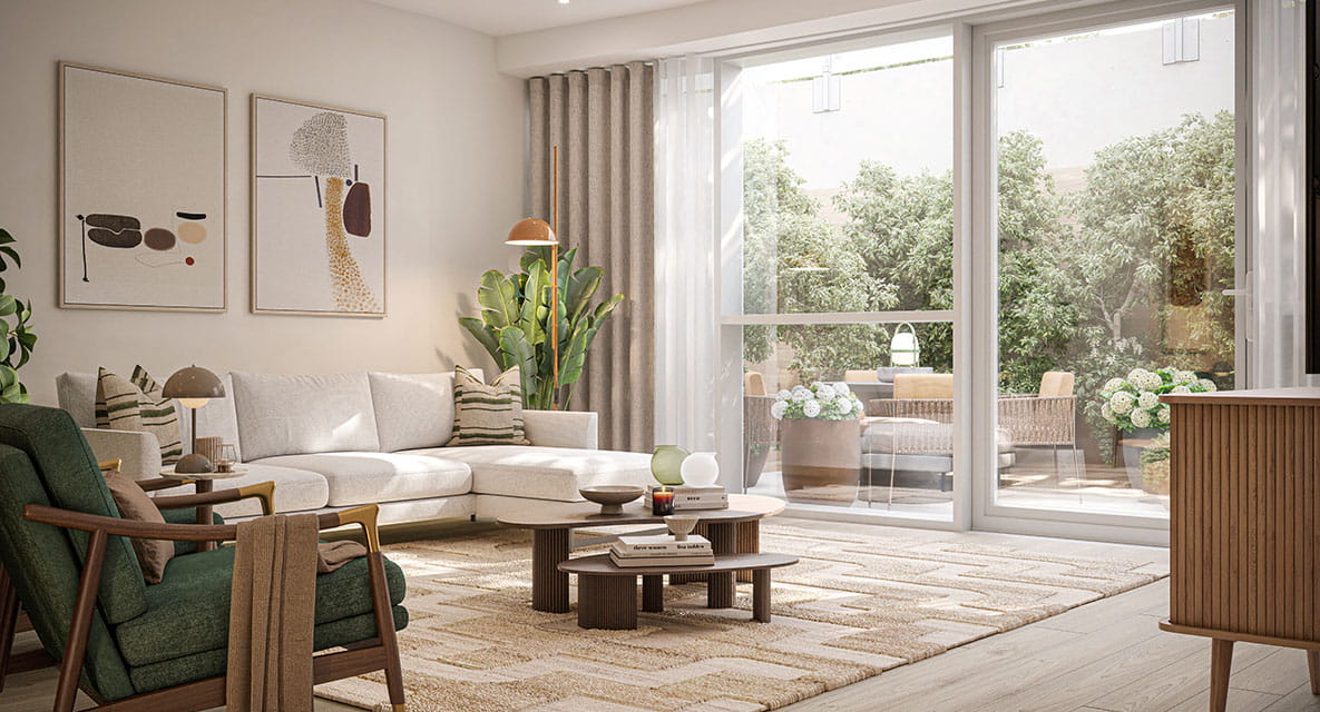 The living room of a Berkeley Group property.