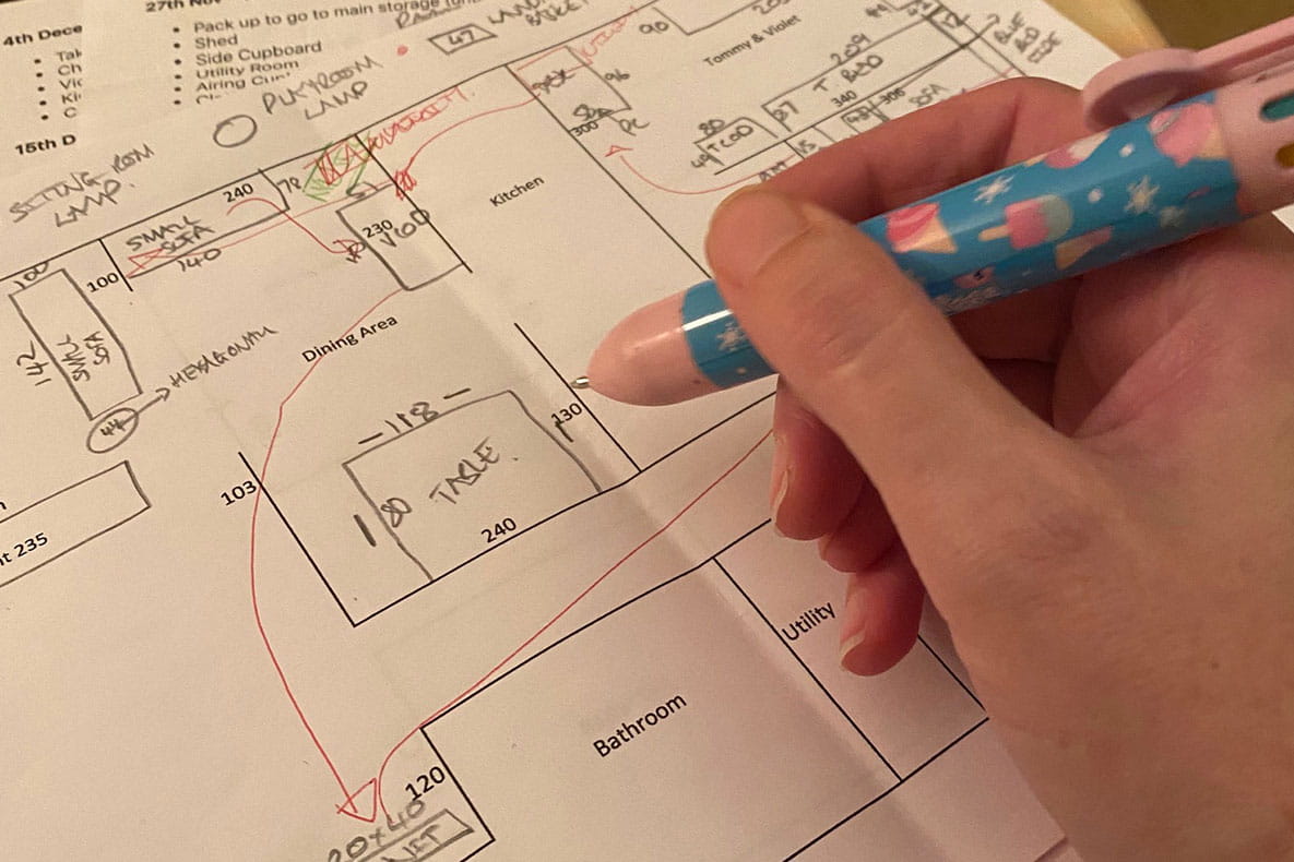 A floorplan to decide where your furniture will go  