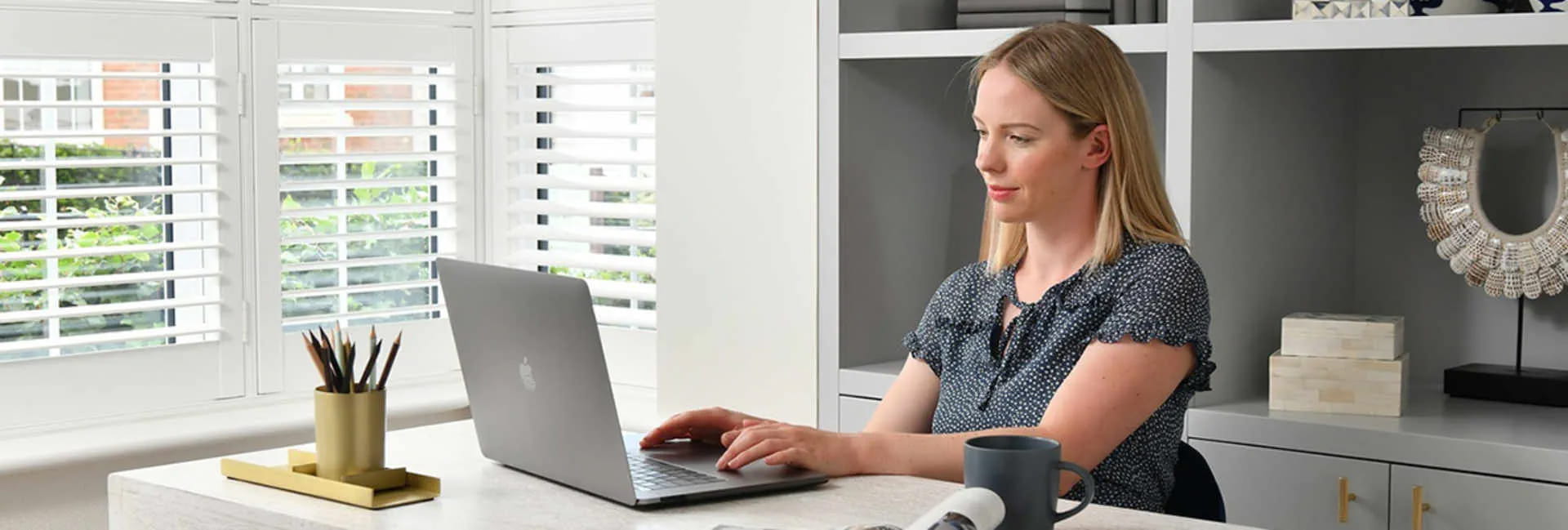 A professional working in their home office
