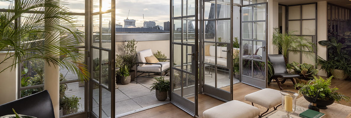 Image of a balcony turned into an urban oasis
