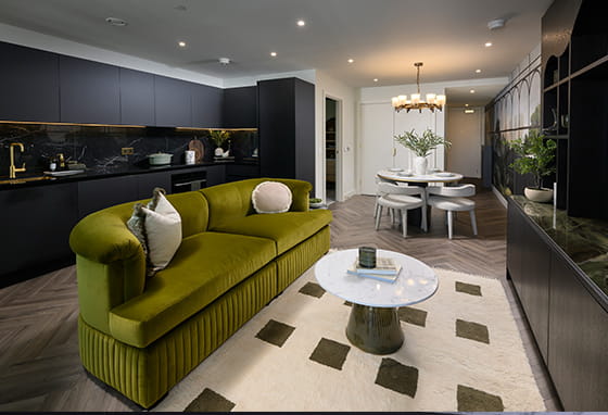 An interior Living / Kitchen / Dining area image from The Apsley Showhome