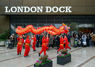 Chinese New Year Celebrations at London Dock: Dragon Dance, Food & Culture