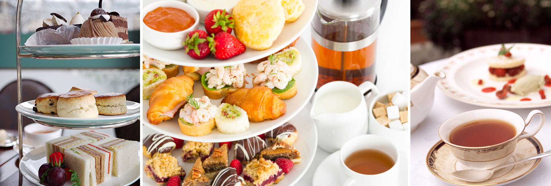 Montage image of afternoon tea selections