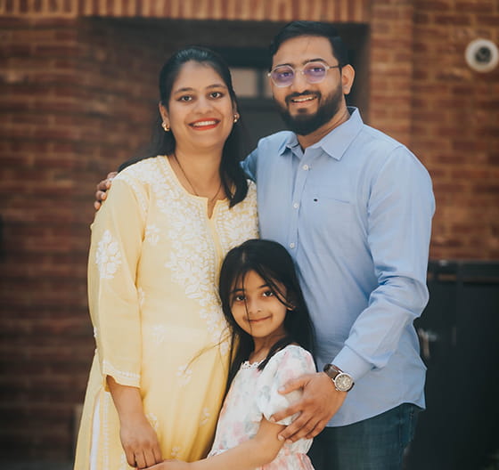 An image of the family together