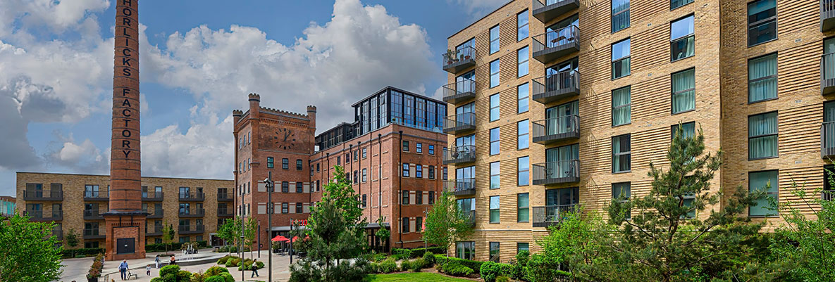 An image of the family on the roof terrace at Horlicks Quarter