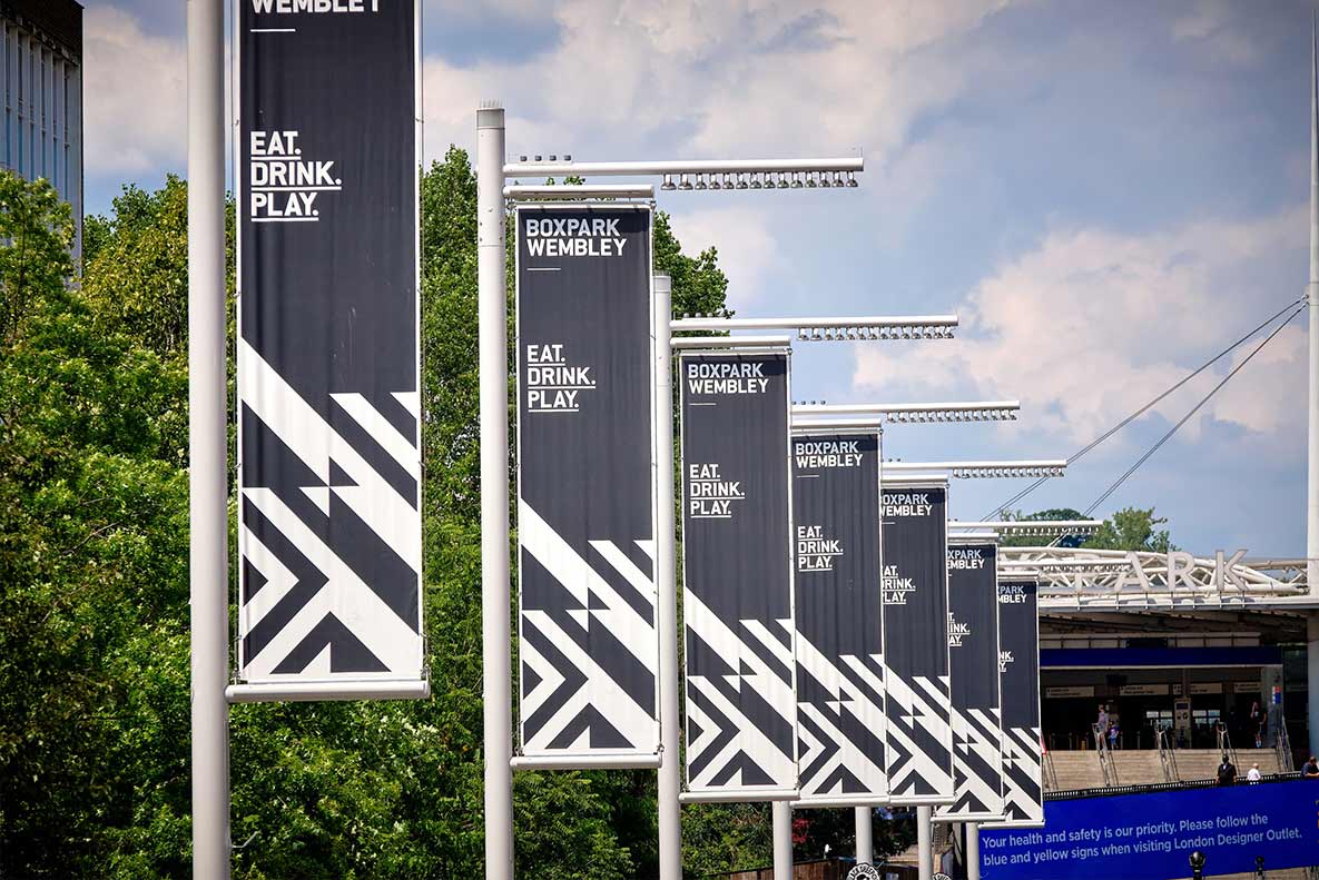 An image of signs around Wembley