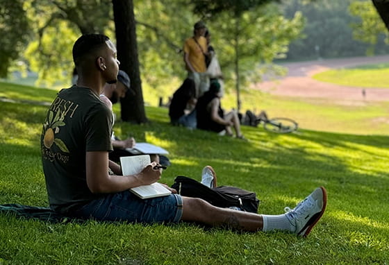 Man enjoying the Reading Greenery
