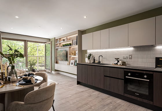 Reading Riverworks home, spacious kitchen