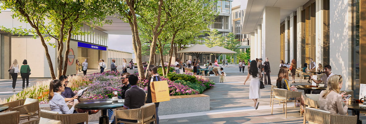 CGI of new West Ham Station entrance at TwelveTrees Park
