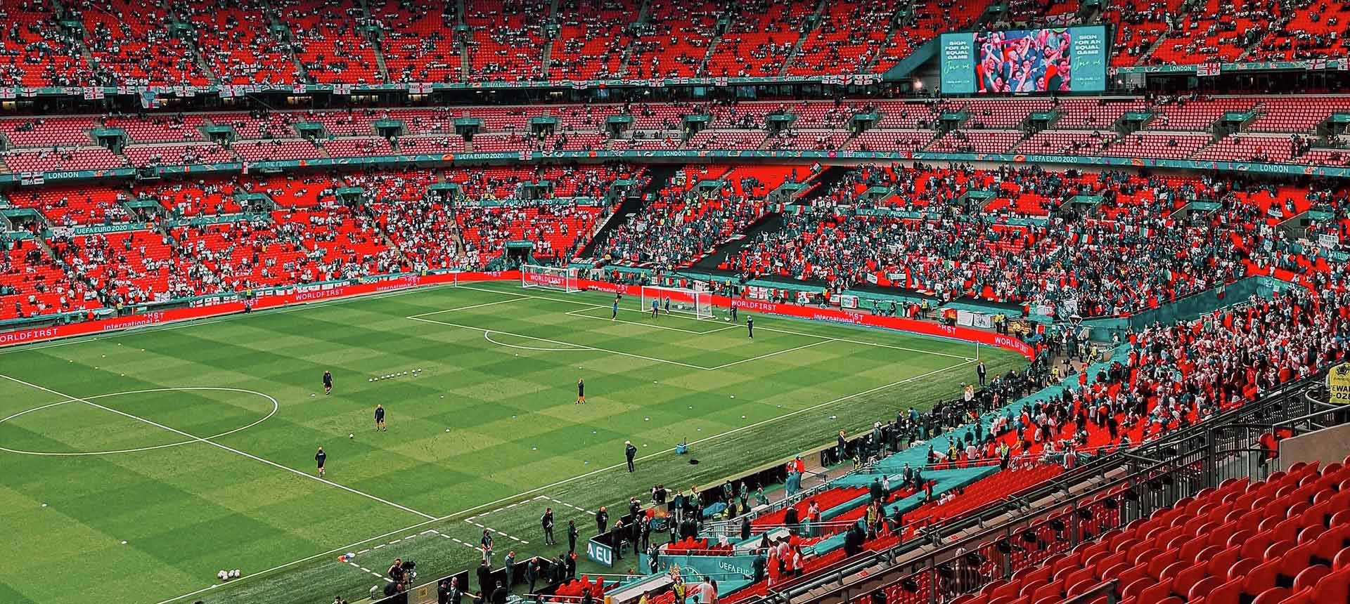 An image of inside a football stadium