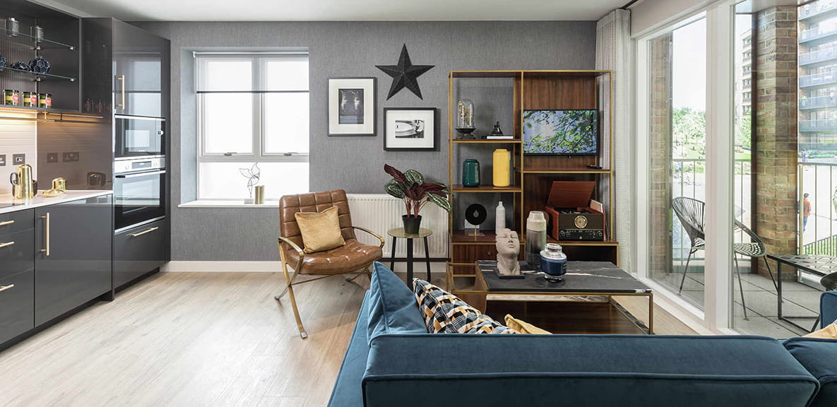 The interior of a Berkeley Group home at Clarendon in Hornsey.