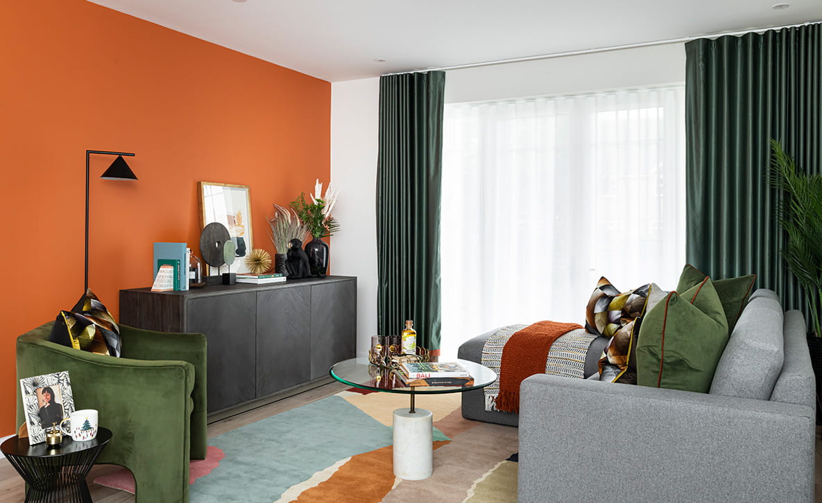 Orange Living Room