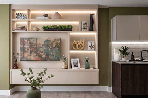 Reading Riverworks, spacious showhome living and kitchen
