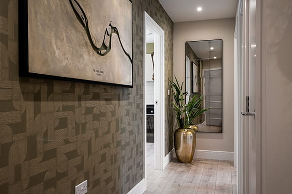 Reading Riverworks, home layout and hallway