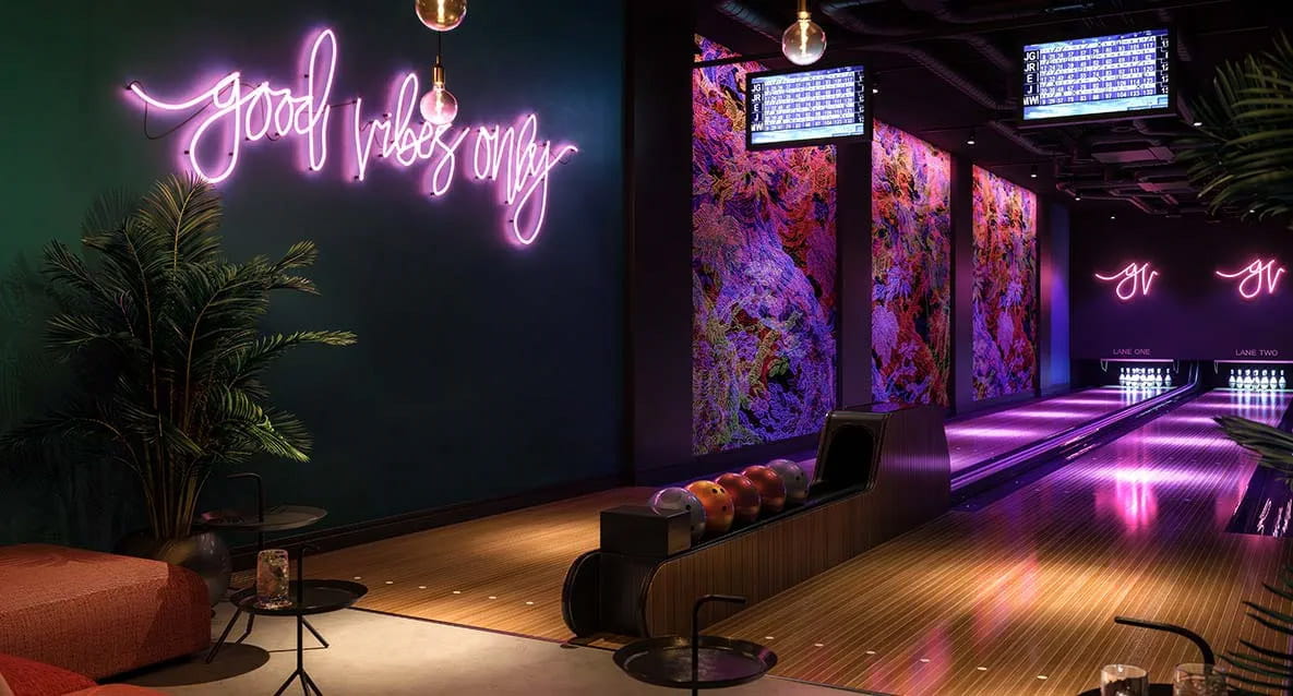 An example of the ten-pin bowling alley found at selected developments by Berkeley Group.