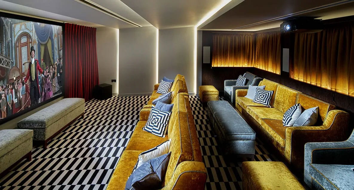 An example of a private cinema room offered at selected developments by Berkeley Group. 