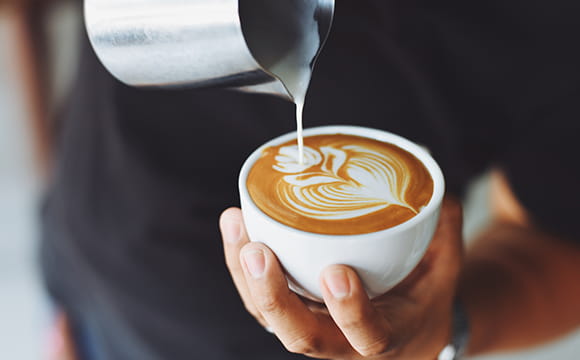 A picture of a coffee being made