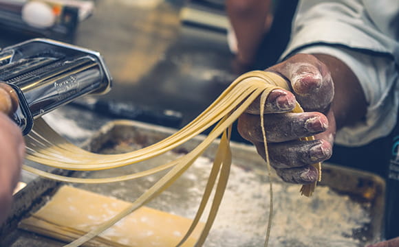 Image of pasta being made