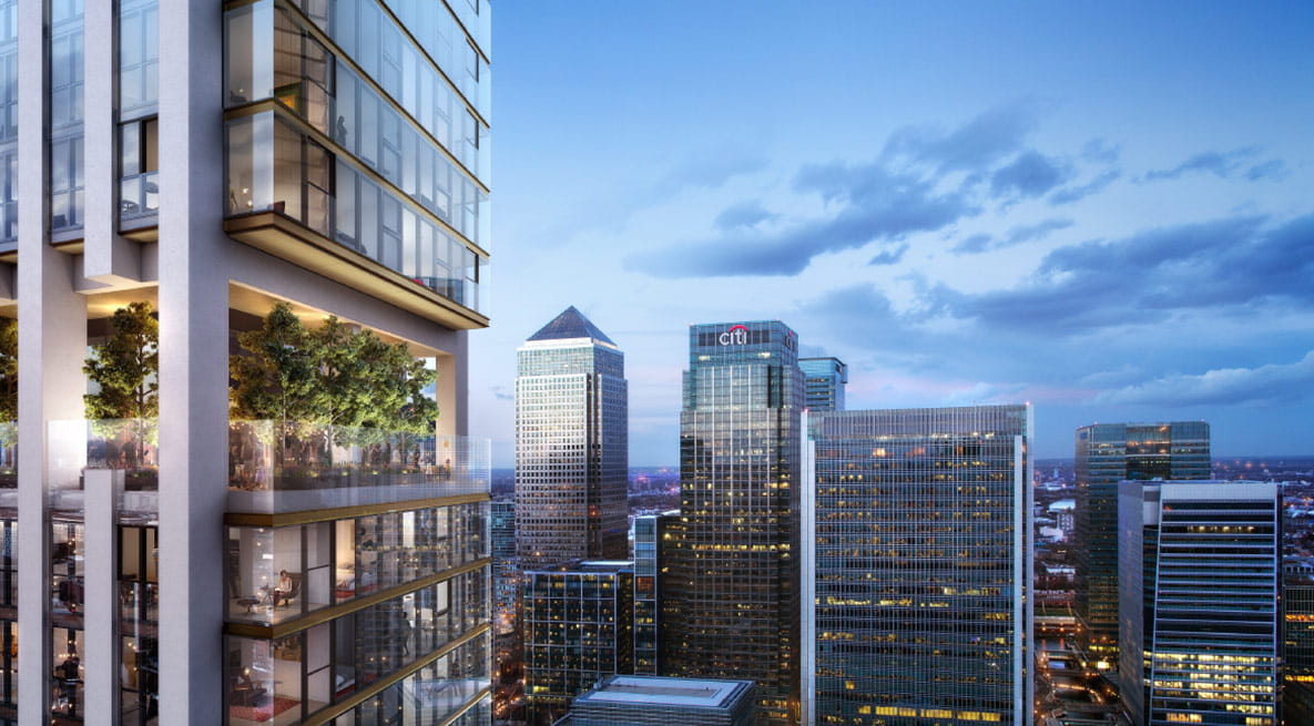 South Quay Plaza in Canary Wharf