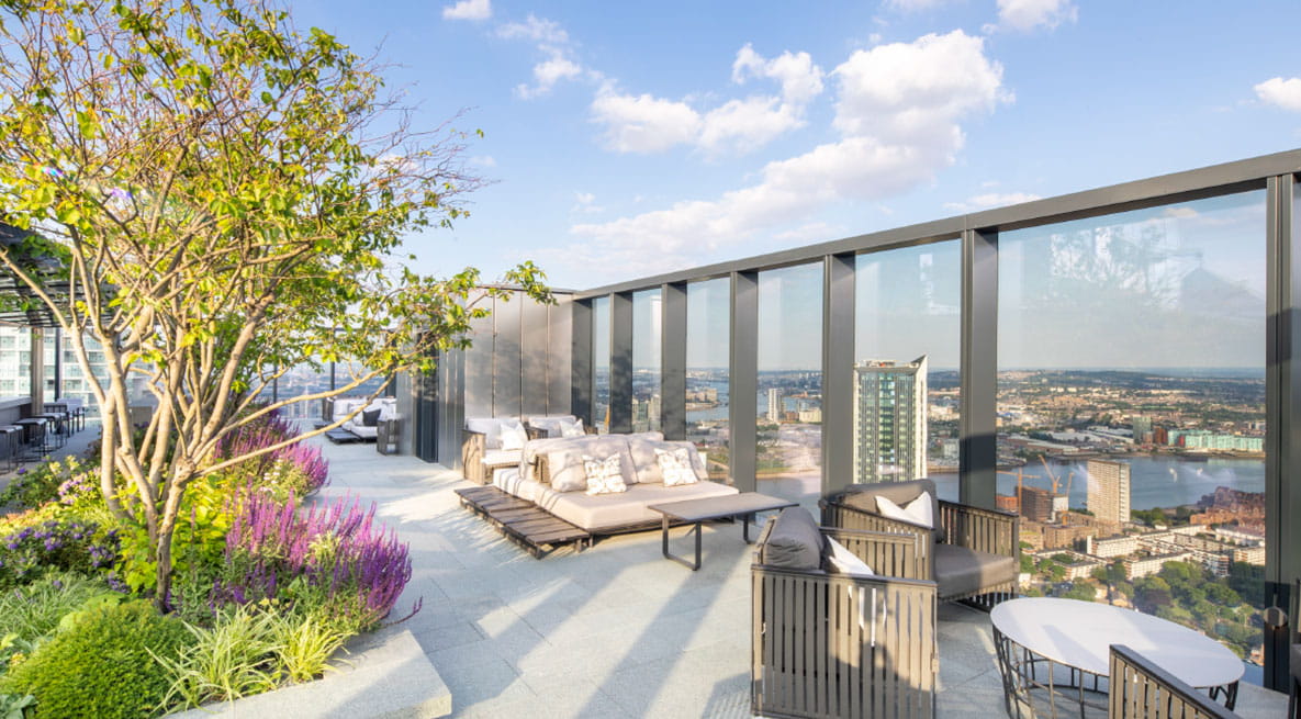 South Quay Plaza’s terrace