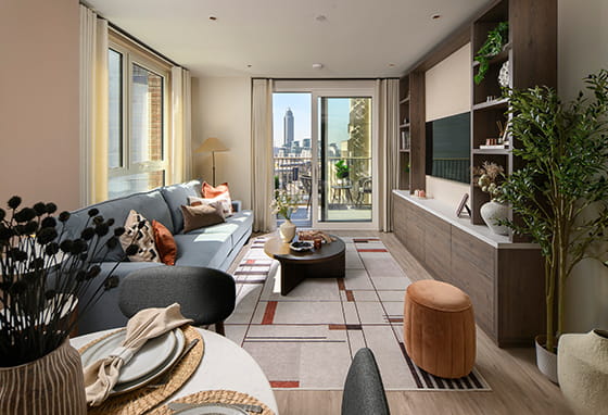 Spacious Oval Village living area