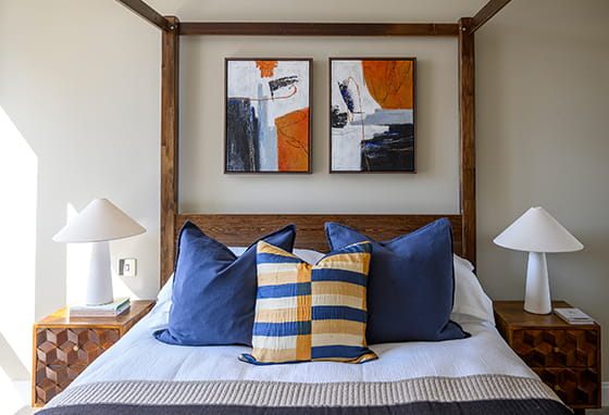 Light and airy Oval Village bedroom