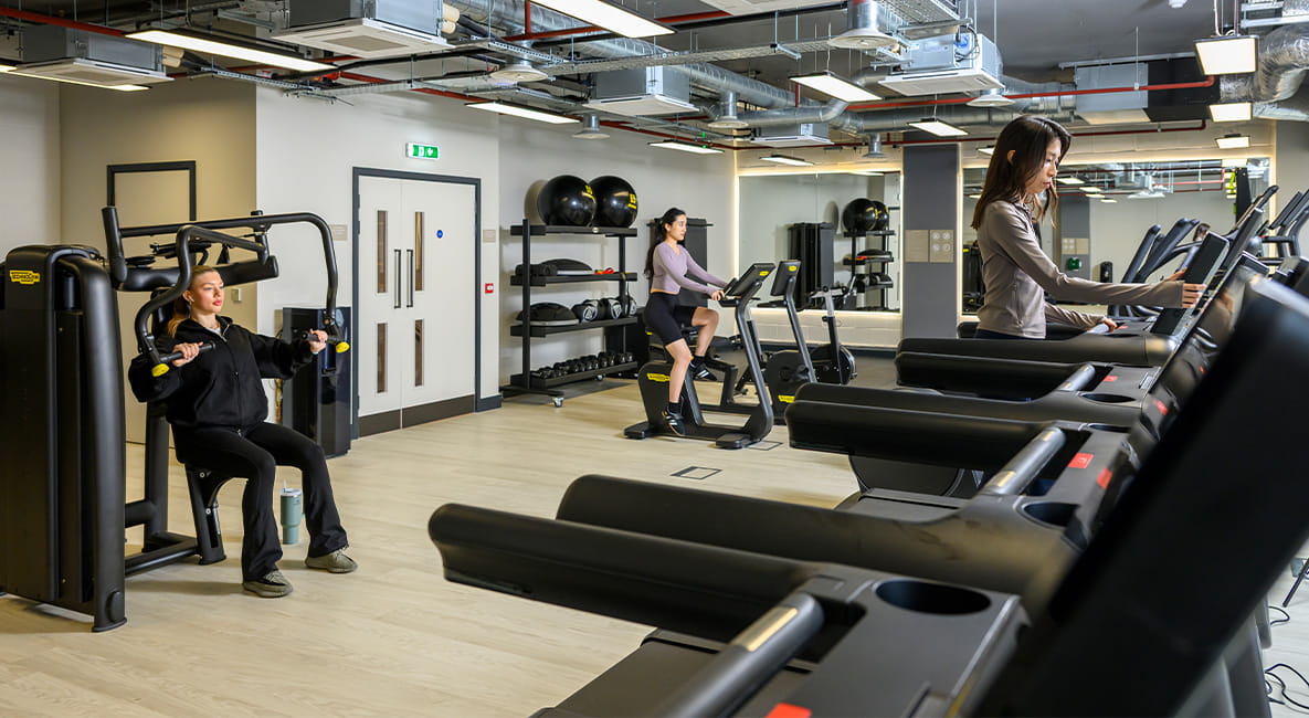 Interior image of a gym at Lombard Square