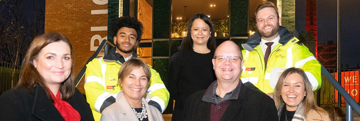 Horlicks Quarter, team photo during the construction progress