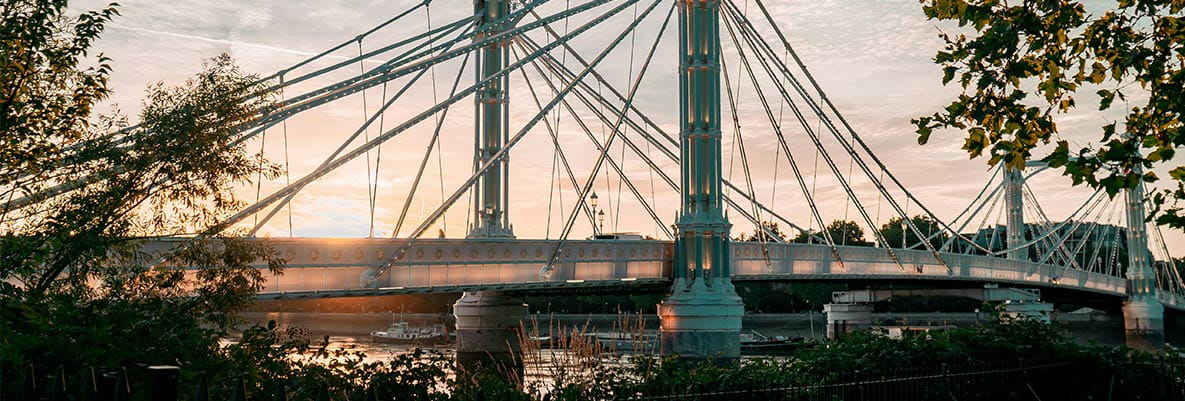 An image of a bridge crossing the river thames